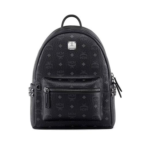 MCM Stark铆钉侧边小号双肩包 黑色