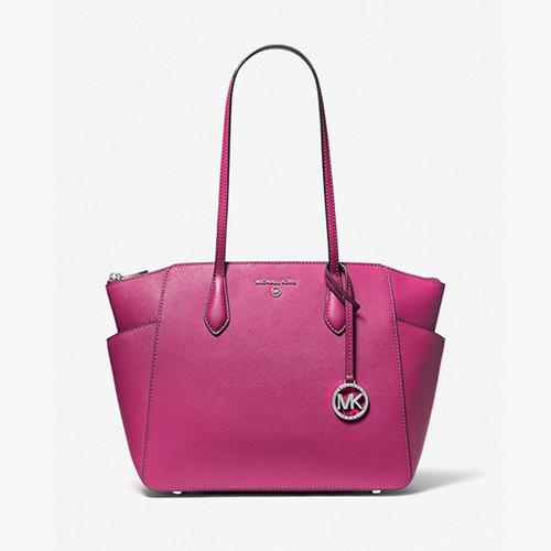 MICHAEL KORS Marilyn Medium Saffiano Leather Tote Bag Fuchsia
