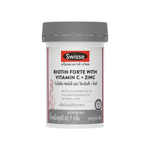 SWISSE Biotin Forte with Vitamin C + Zinc 60's