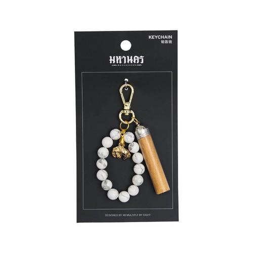 MAHANAKHON STONE HOWLITE KEYCHAINS CHANG - WHITE