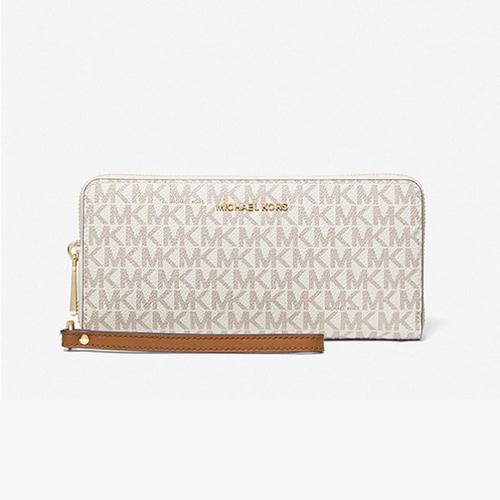 MICHAEL KORS Large Logo Continental Wallet Vanilla