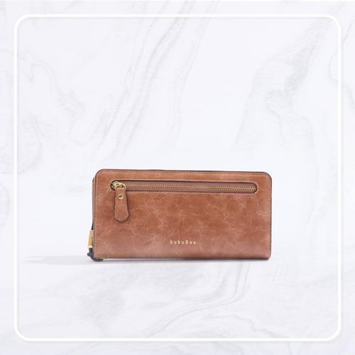 BUBUBEE FUNCTIONAL LONG WALLET(BROWN) W20 x H10 x D3.5 CMS