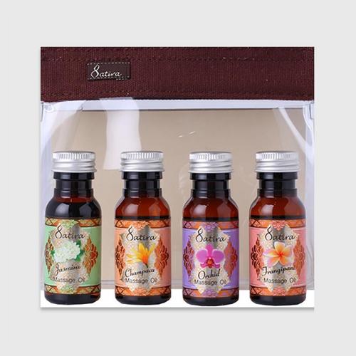 Satira Mini Set Legendary Flower Massage Oil 30 ml -Jasmine, Champaca,Orchid, Frangipani
