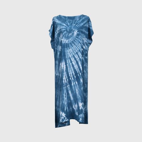 WONGDUENMATYOM - Tie-dyed sleeve dress, clam pattern FREE SIZE