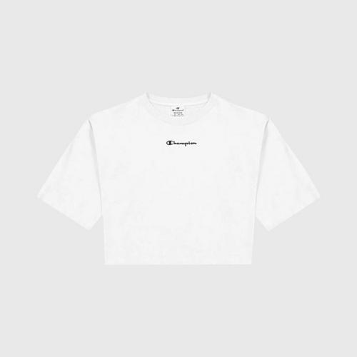 CHAMPION Cropped Back Script Logo T-Shirt 114887-WW001 - White S