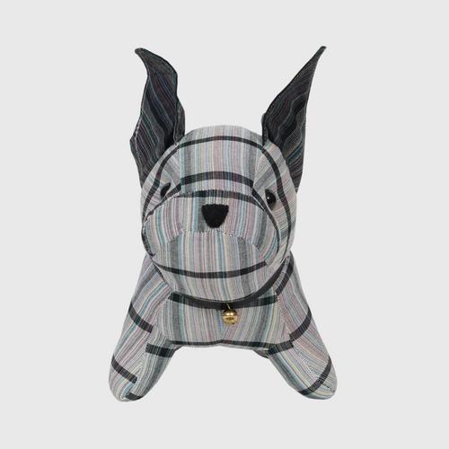 IMPANI French bulldog plaid pattern puppy doll - Light Gray