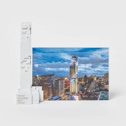 Mahanakhon Skywalk Tower Model with Frame - White