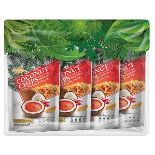MARKET GATEWAY 椰子片-是拉差辣椒酱口味（40 g.x 4）