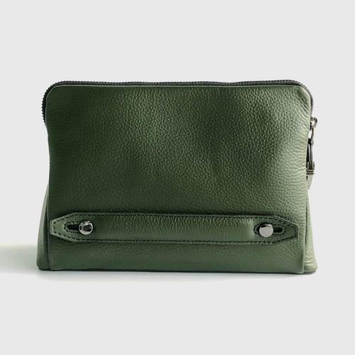 CONTAINER Nagano Leather Clutch - Green