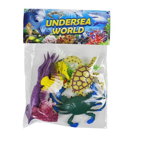 BB TOYS 4 Sea Creatures (Heavy) With Plants (Pvc Bags)