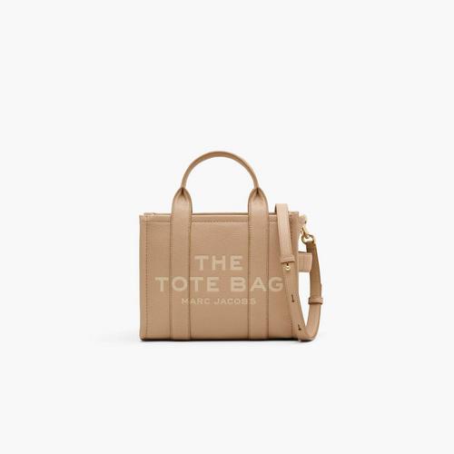 MARC JACOBS THE LEATHER SMALL TOTE BAG IN CAMEL