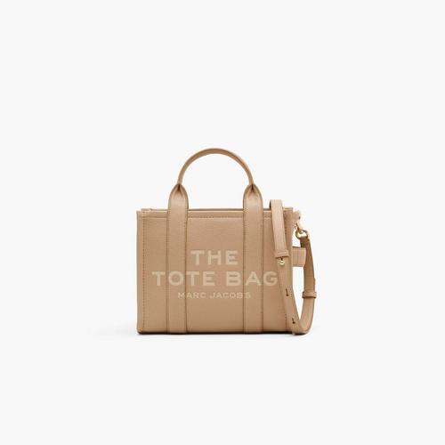 MARC JACOBS THE LEATHER SMALL TOTE BAG IN CAMEL