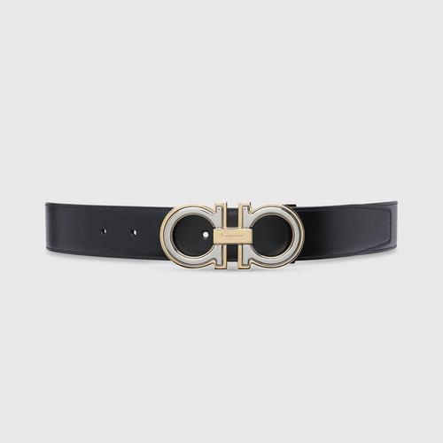 FERRAGAMO Reversible and adjustable Gancini belt PF23 M.BELT DOUBLEADJ/BK-BROWN    115 CM