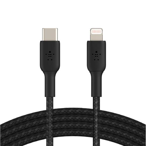 Belkin Braided Lightning to USB-C Cable 1M - Black