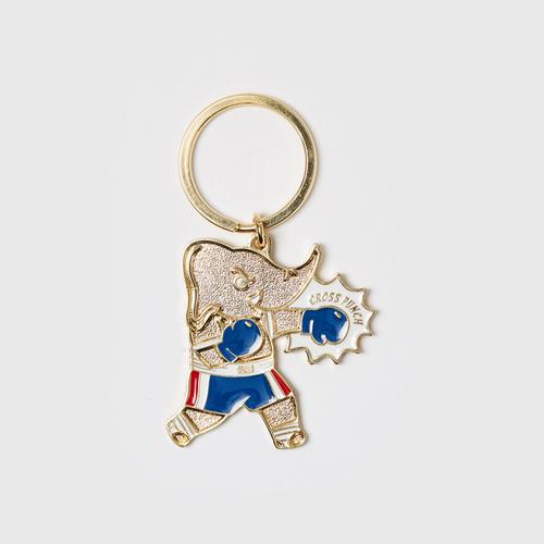 MAHANAKHON Chang Muay Thai Gold Cross Punch Keychain