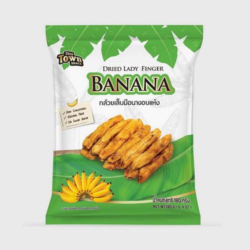 THAI TOWN SNACK Dried Lady Finger Banana 180 g.