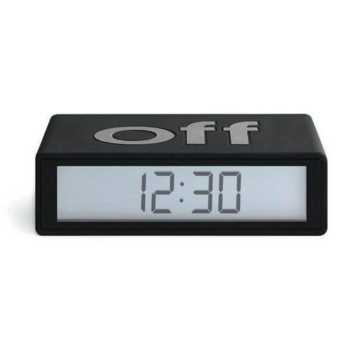 LEXON FLIP+ TRAVEL Mini Reversible Travel Alarm Clock - Dark Grey