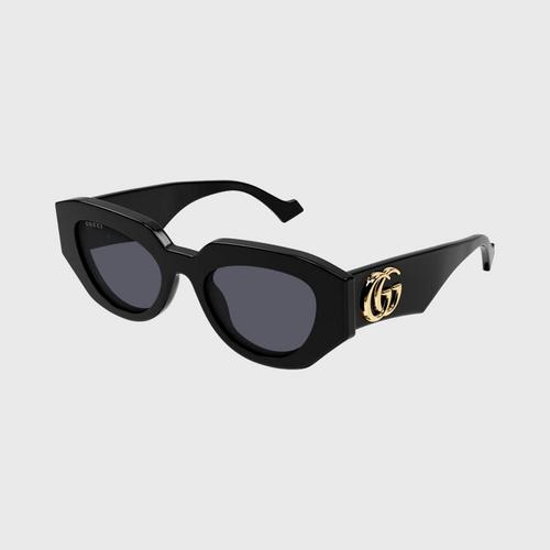 古驰 GUCCI (太陽眼鏡) GENERATION SHINY SOLID BLACK/GREY 51