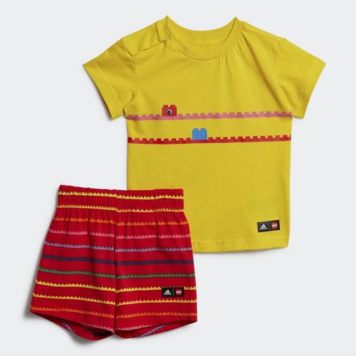 ADIDAS KIDS Adidas X Classic Lego® Tee And Shorts Set - Yellow/Red 74