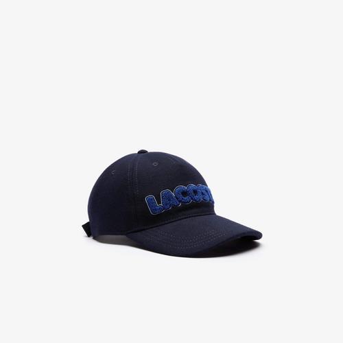 拉科斯特LACOSTE Women’s Branded Flannel Cap (Navy Blue) - Size M