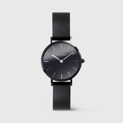 Daniel Wellington Petite 28 镜面黑色