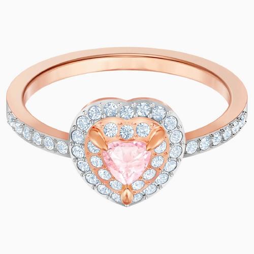 SWAROVSKI One Ring, Multi-colored, Rose-gold tone plated-Size 50
