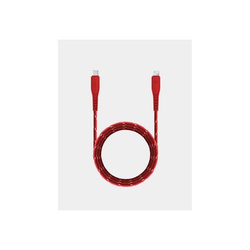 ENERGEA NyloFlex Lightning to USB-C Cable MFI 1.5 m - Red