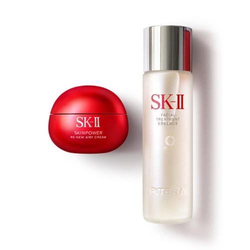 SK-II® 护肤精华露与肌底赋能焕颜精华霜（轻盈型）套装