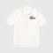 LACOSTE Women's Relaxed Fit Croco Magic Logo Piqué Polo (White) - Size L
