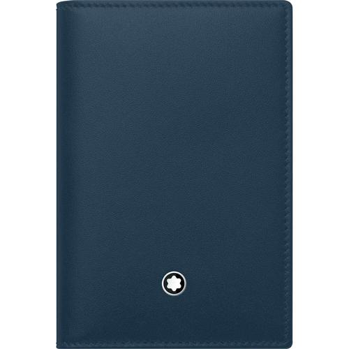 MONTBLANC Meisterstück Business Card Holder with Gusset - Blue/Tan