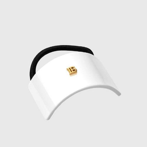 BALMAIN PARIS HAIR COUTURE Cellulose Acetate Elastique pour Cheveux HairAccessories - White