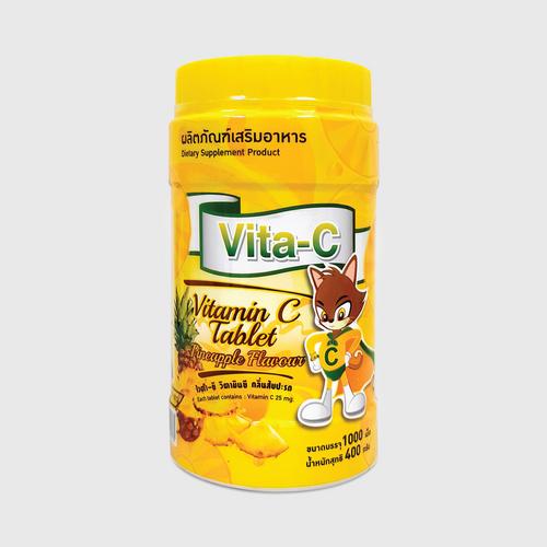 Vita - C pineapple flavor (维生素C保健食品，菠萝味，一片维C含量为25毫克) 400 g.