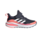 ADIDAS KIDS Fortarun Elastic Lace Top Strap Running Shoes - Shadow Navy/
Acid Red UK 1