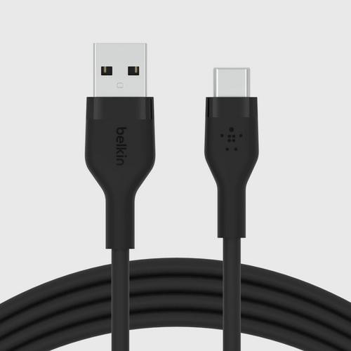 Belkin Silicone Flex Sync and Charge USB-A to USB-C Cable * 1 Meter - Black