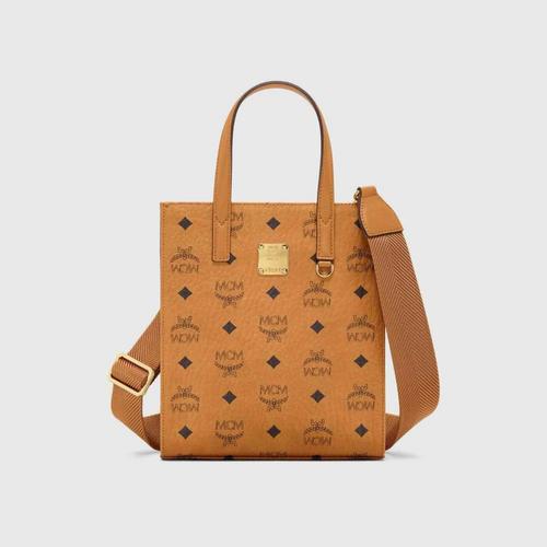 MCM Aren "Mini" Tote - Cognac Brown