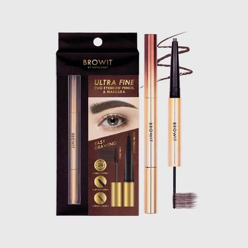 BROWIT Ultra Fine Duo Eyebrow Pencil & Mascara 0.16 g. + 1.26 g. -
#Chocolate Brown
