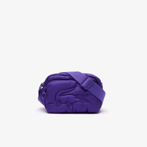 LACOSTE Women's Puffy Croc Quilted Bag VIOLOET