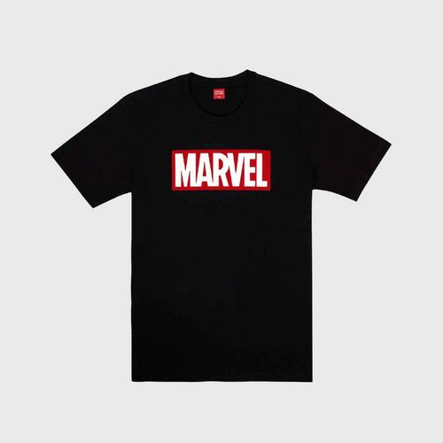 MARVEL Men Logo T-shirt Black Size S Size S