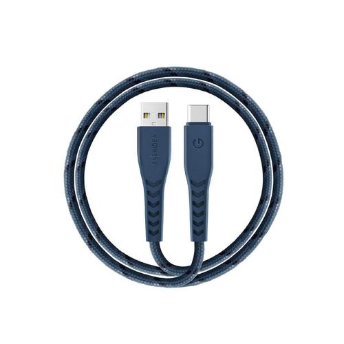 ENERGEA CABLE NYLOFLEX USB2.0 USB-A TO USB-C 5A 1.5M - BLUE