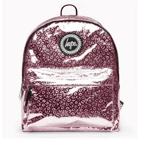 HYPE Holographic Leopard Crest Backpack