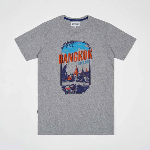 MAHANAKHON 曼谷风景图 T恤 - XL码 (灰色)