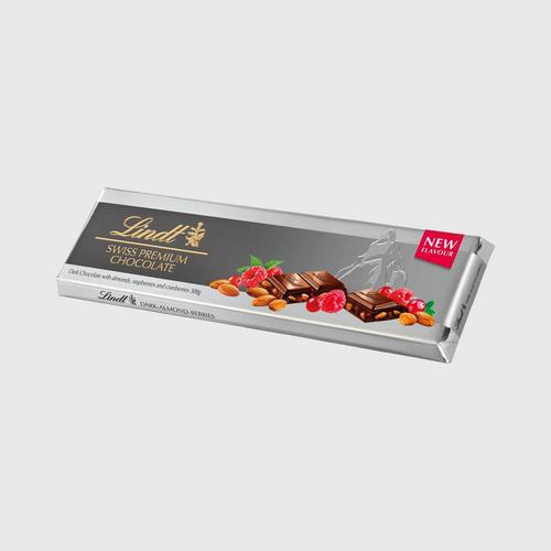 LINDT Tab Drk Berry Alm 300G
