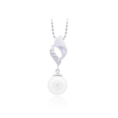 12VICTORY  Cream Pearl Necklace