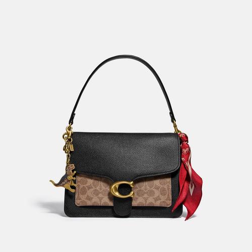 COACH Tabby Shoulder Bag With Signature Canvas - Black