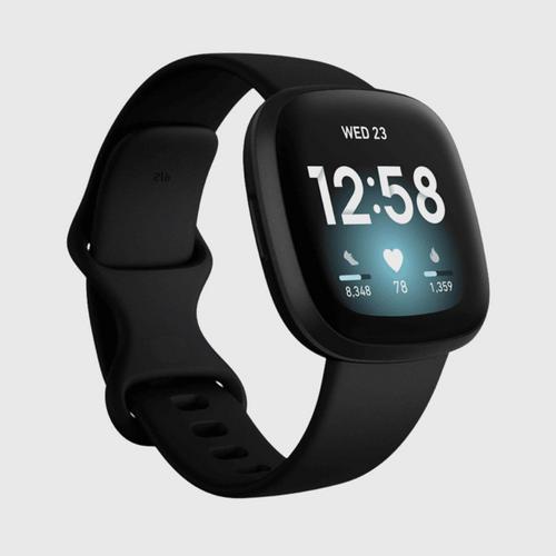 FITBIT Versa3 Watch + GPS - Black/Black Aluminum