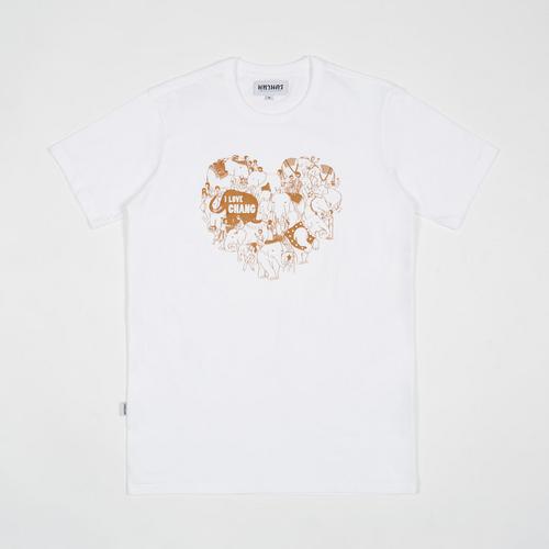 MAHANAKHON 爱心小象图案T恤 - XL码 (白色)