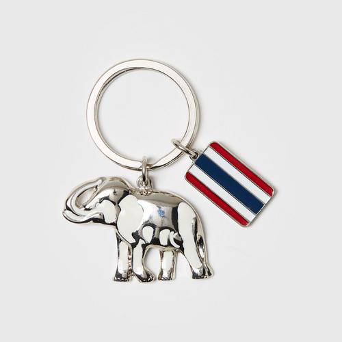 MAHANAKHON 2D Elephant Keychain - White