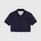 LACOSTE Women's Lacoste Motion Two-Ply Piqué And Jersey Short Polo Shirt
(Navy Blue) - Size 38