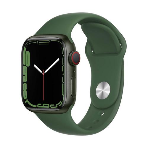 APPLE Watch Series 7 (GPS+Cellular) Green Aluminum Case with Clover
Sport Band - 41 mm