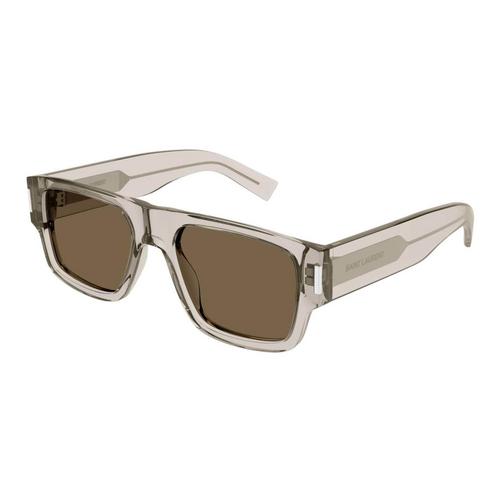 圣罗兰 SAINT LAURENT (太陽眼鏡 ) SL 659-004 Shiny Transparent Beige/Solid BrownSIZE 55